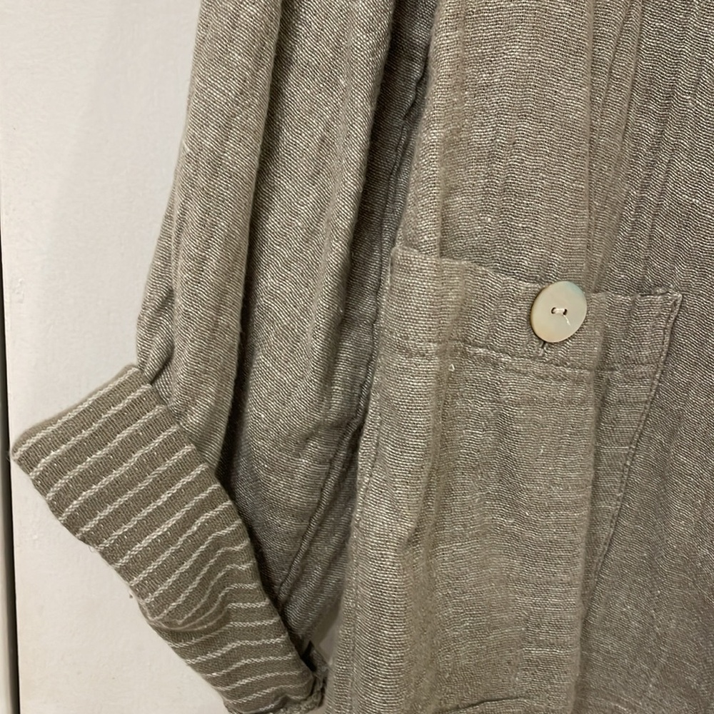 Adrienne Vittadini linen blend unstructured jacket size medium - Picture 3 of 9